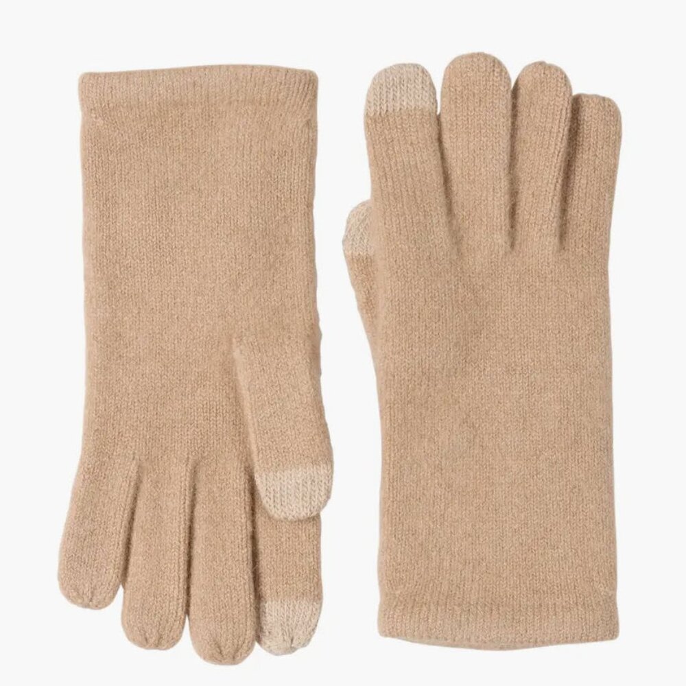 LOUISA PERINI Cashmere Gloves in Tan